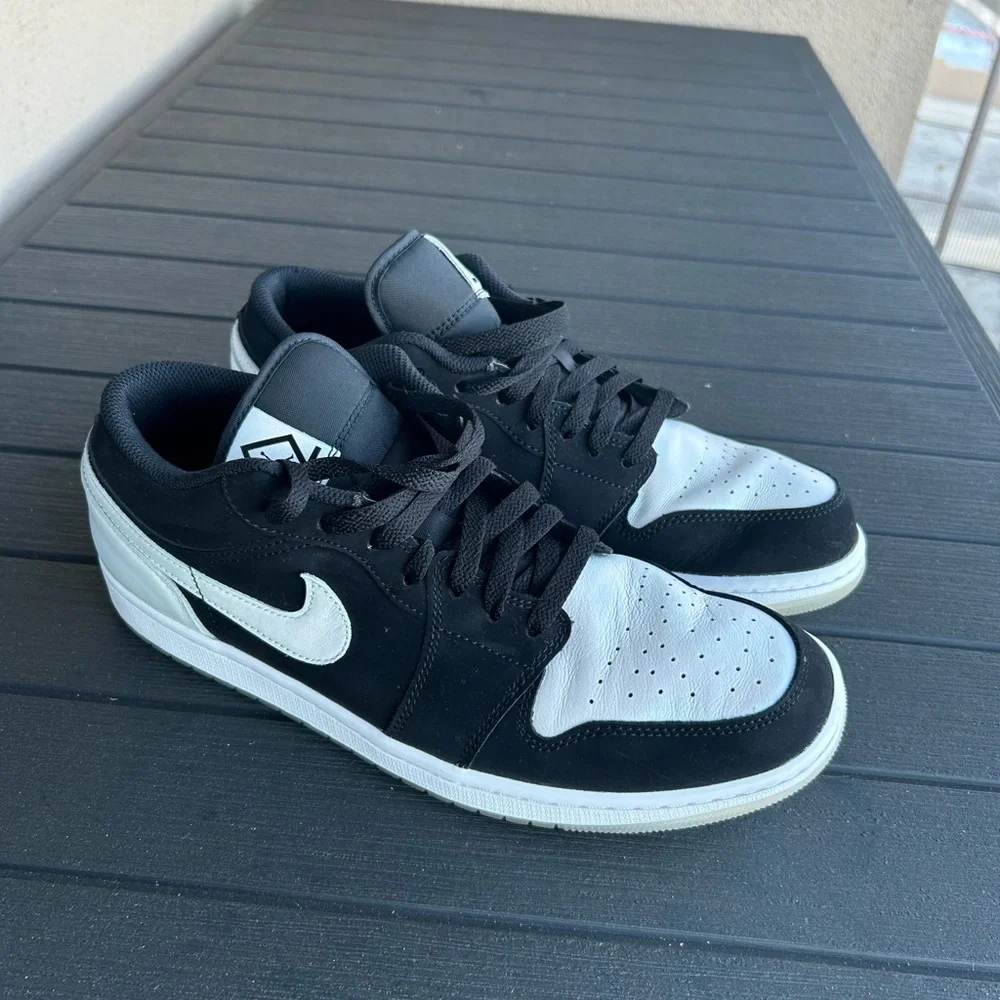 Nike Air Jordan 1 Low SE "Diamond Shorts" White/Black - Picture 2 of 7